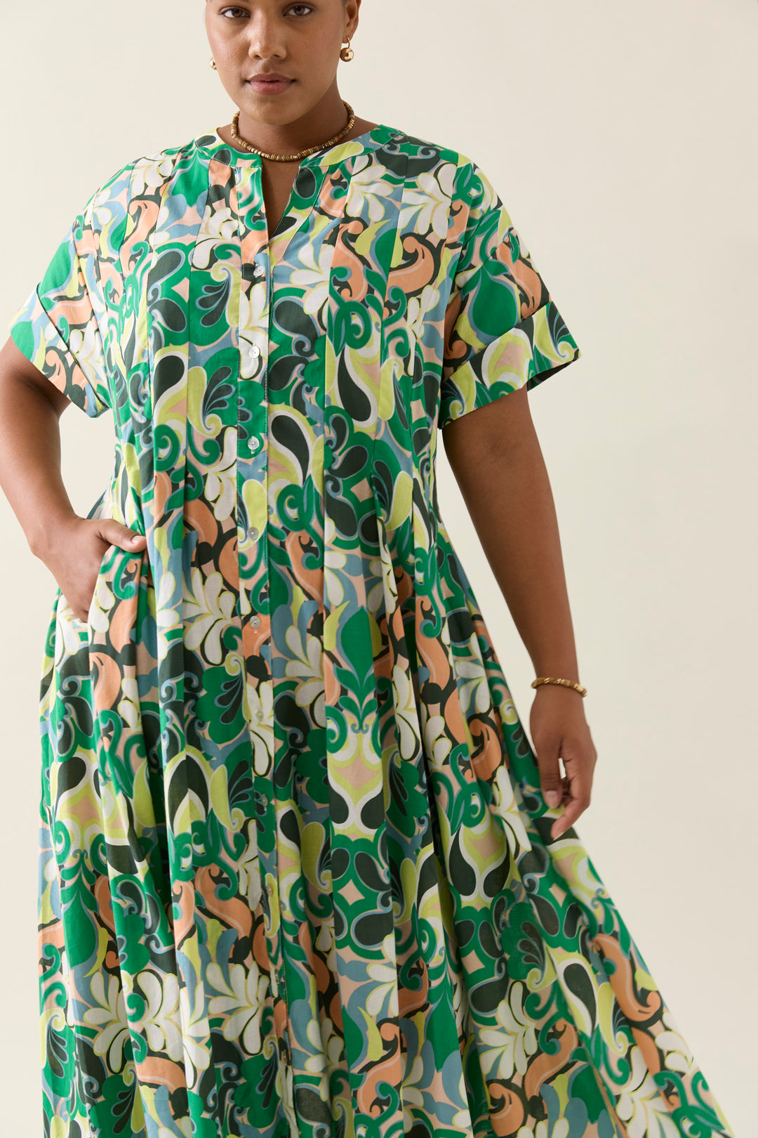 Isle of Mine Aurora Pleat Maxi Dress