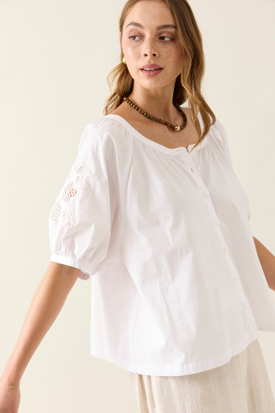 Isle of Mine Nilsa Button Top