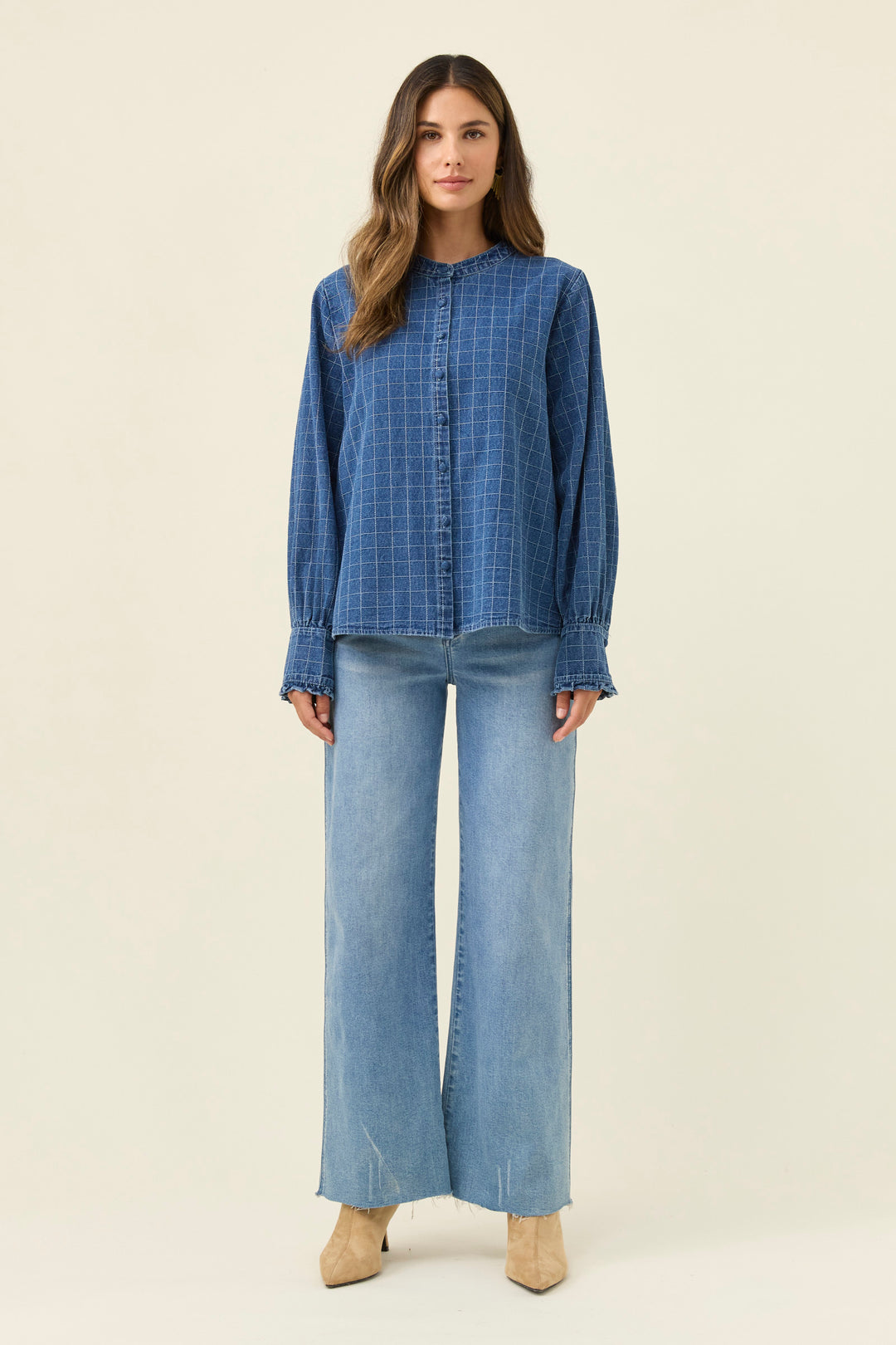 Isle of Mine Sloane Denim Frill Shirt