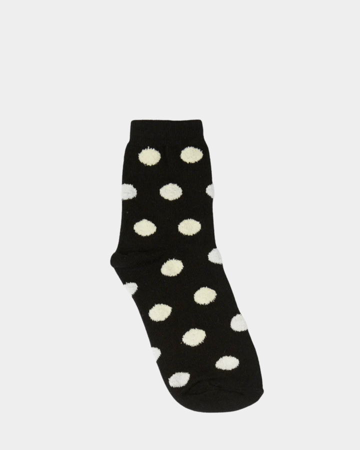 Stella &amp; Gemma Socks Black with White Dots