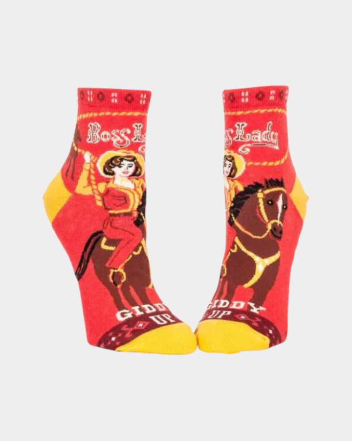 Blue Q Socks Boss lady Giddy Up