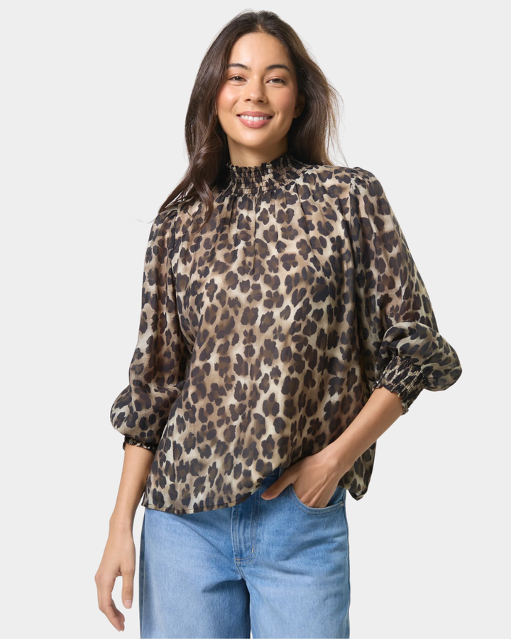 Stella + Gemma Sylvie Blouse Leopardess