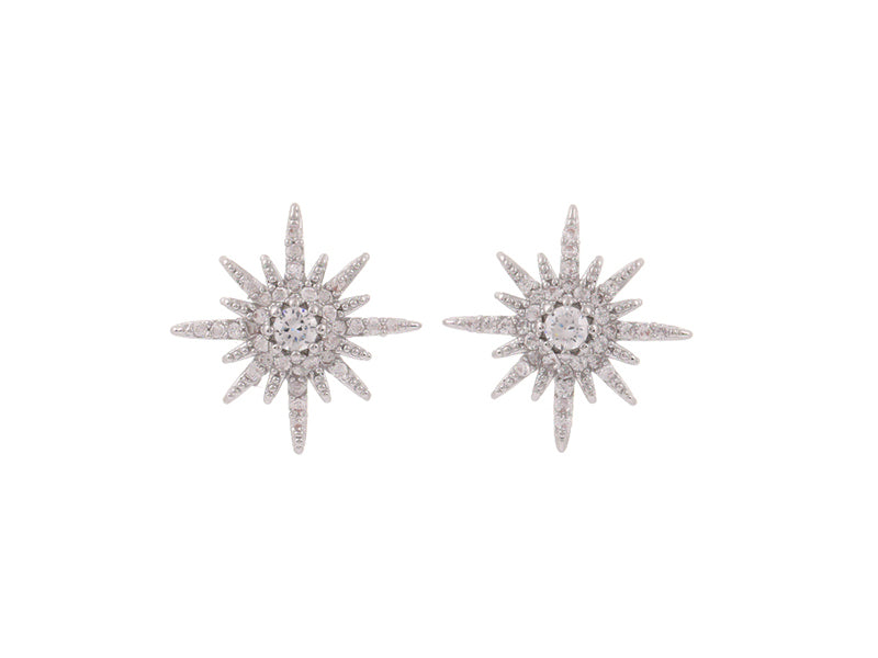 Kiwicraft Zircon Star Rhodium Studs