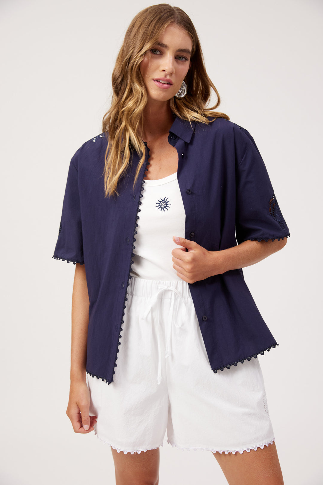 Haven Larissa Broderie Shirt