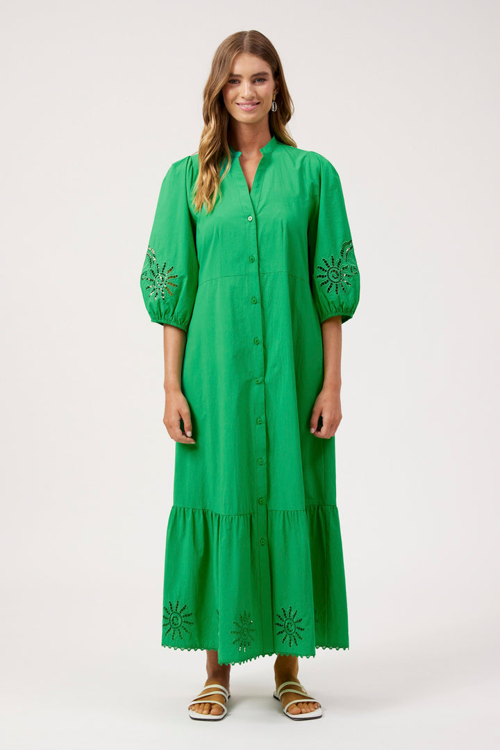 Haven Larissa Broderie Maxi Dress