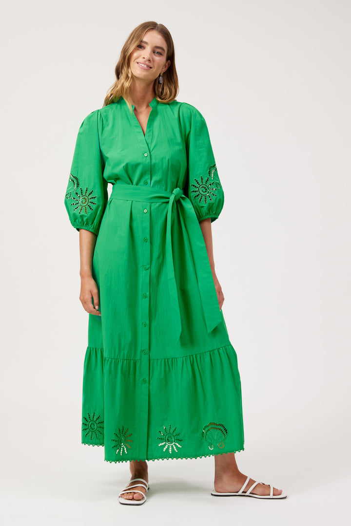 Haven Larissa Broderie Maxi Dress