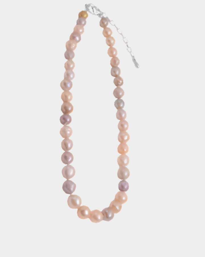 Kiwicraft golden-pink irregular freshwater pearl necklace