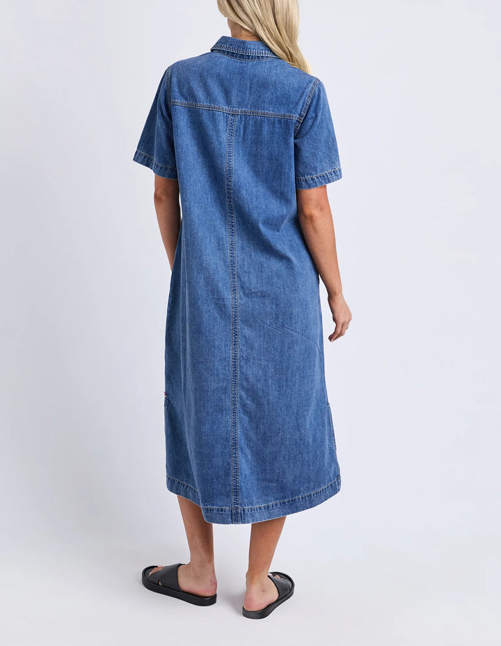 Elm Ayla Denim Midi Dress