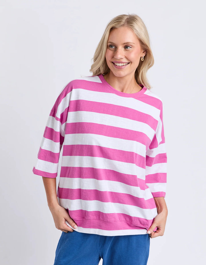 Elm Mazie Black Stripe Sweat