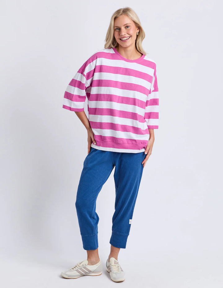 Elm Mazie Black Stripe Sweat