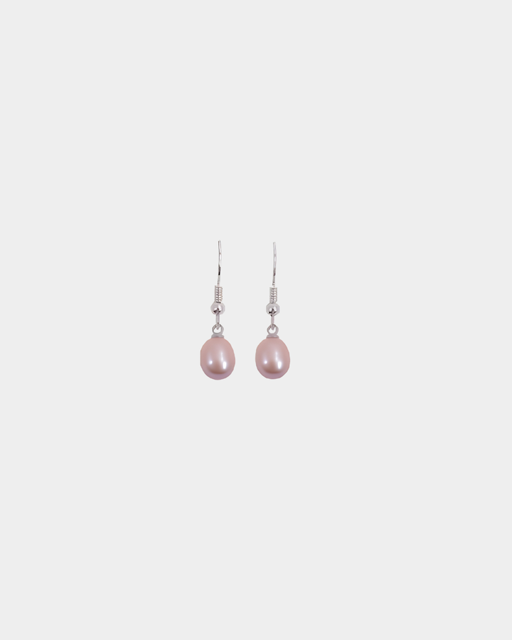 Kiwicraft purple oval freshwater pearl earrings
