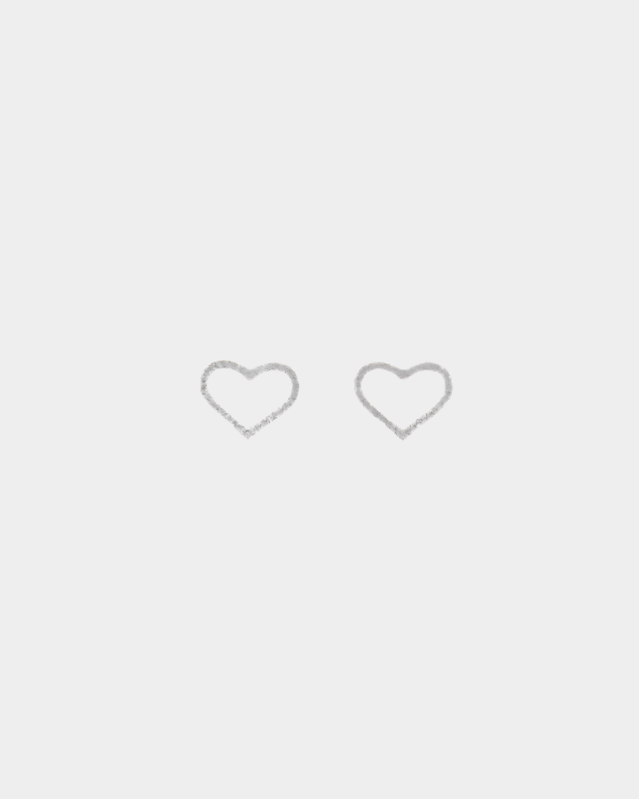 Kiwicraft zircon heart studs