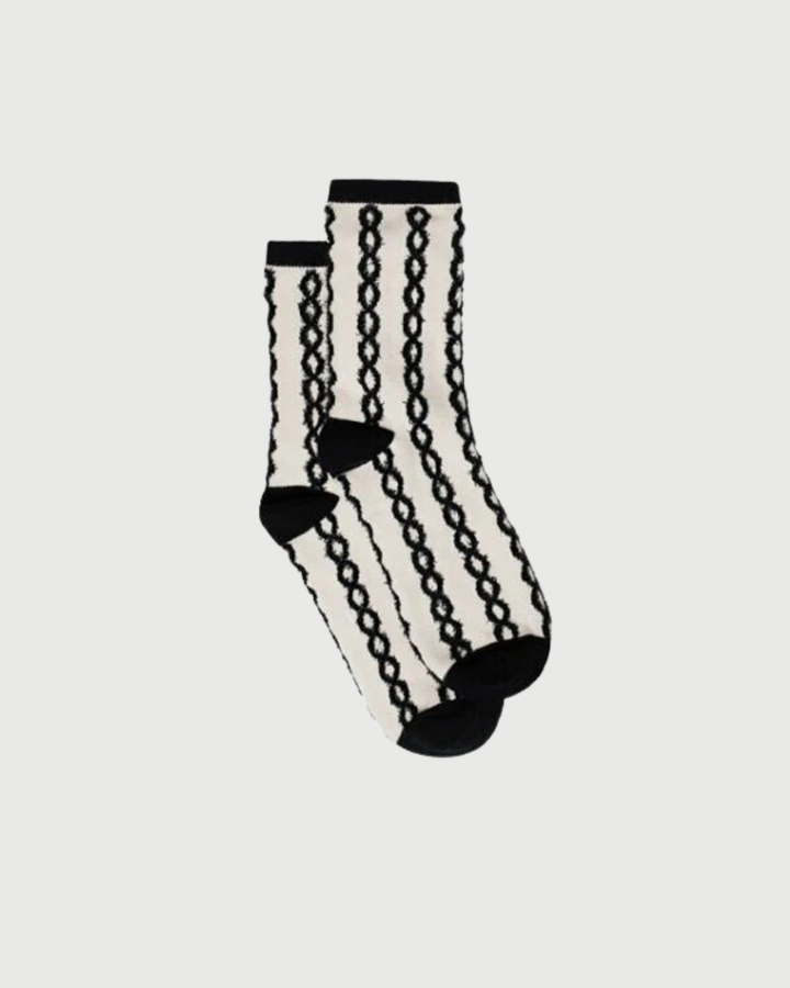 Antler Black Chain Link Sock