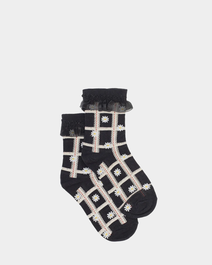 Antler Patchwork Daisy sock