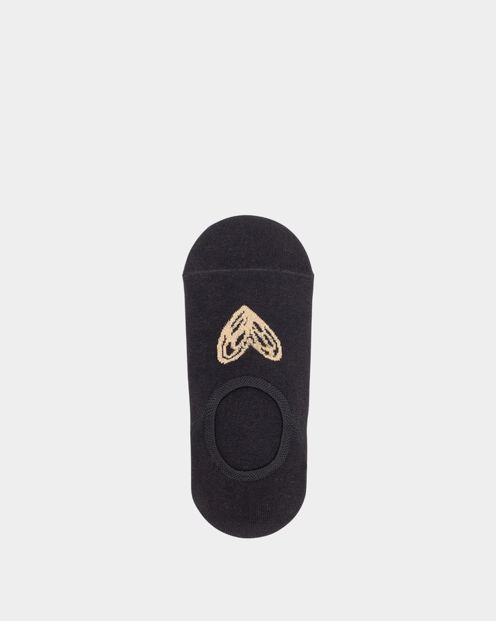 Antler No show Gold Heart Sock
