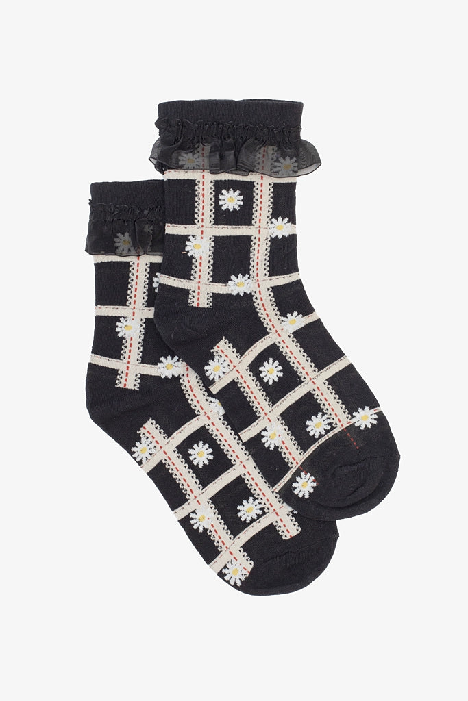 Antler Patchwork Daisy sock