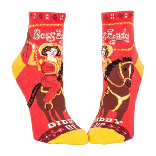 Blue Q Socks Boss lady Giddy Up