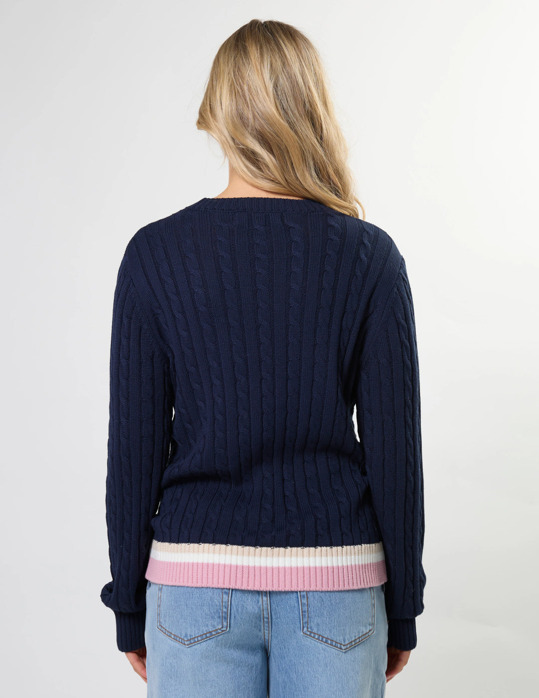 Stella + Gemma Cable Crew Sweater