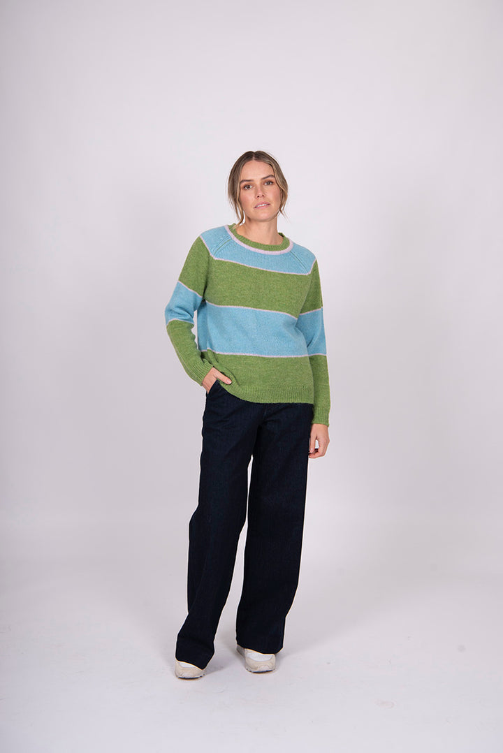 Fields Mohair Block Stripe Pullover