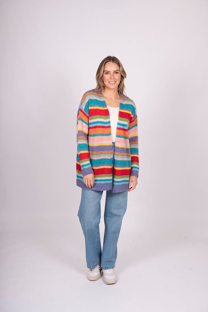 Fields Mohair Block Stripe Cardigan