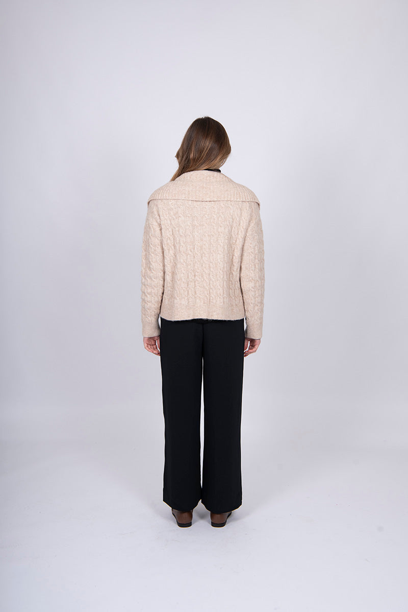 Fields Cable Zip Front Cardi