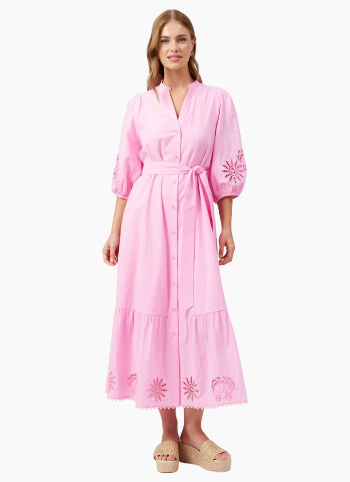 Haven Larissa Broderie Maxi Dress