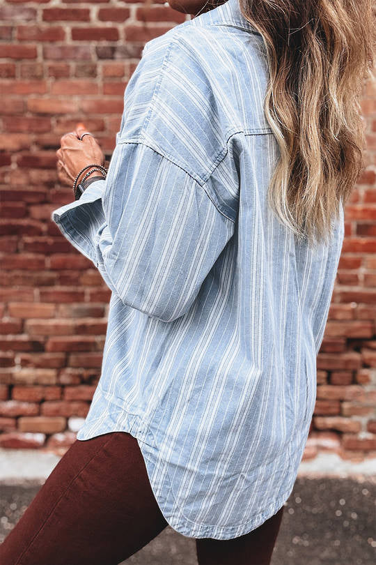 Beau Indie Washed Striped Shacket