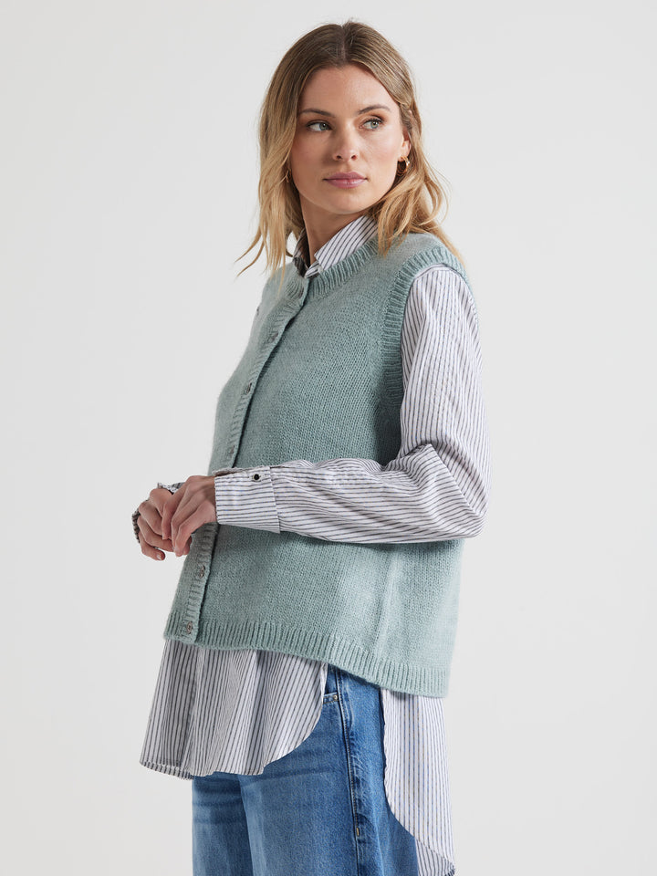 ld + co Button Front Vest