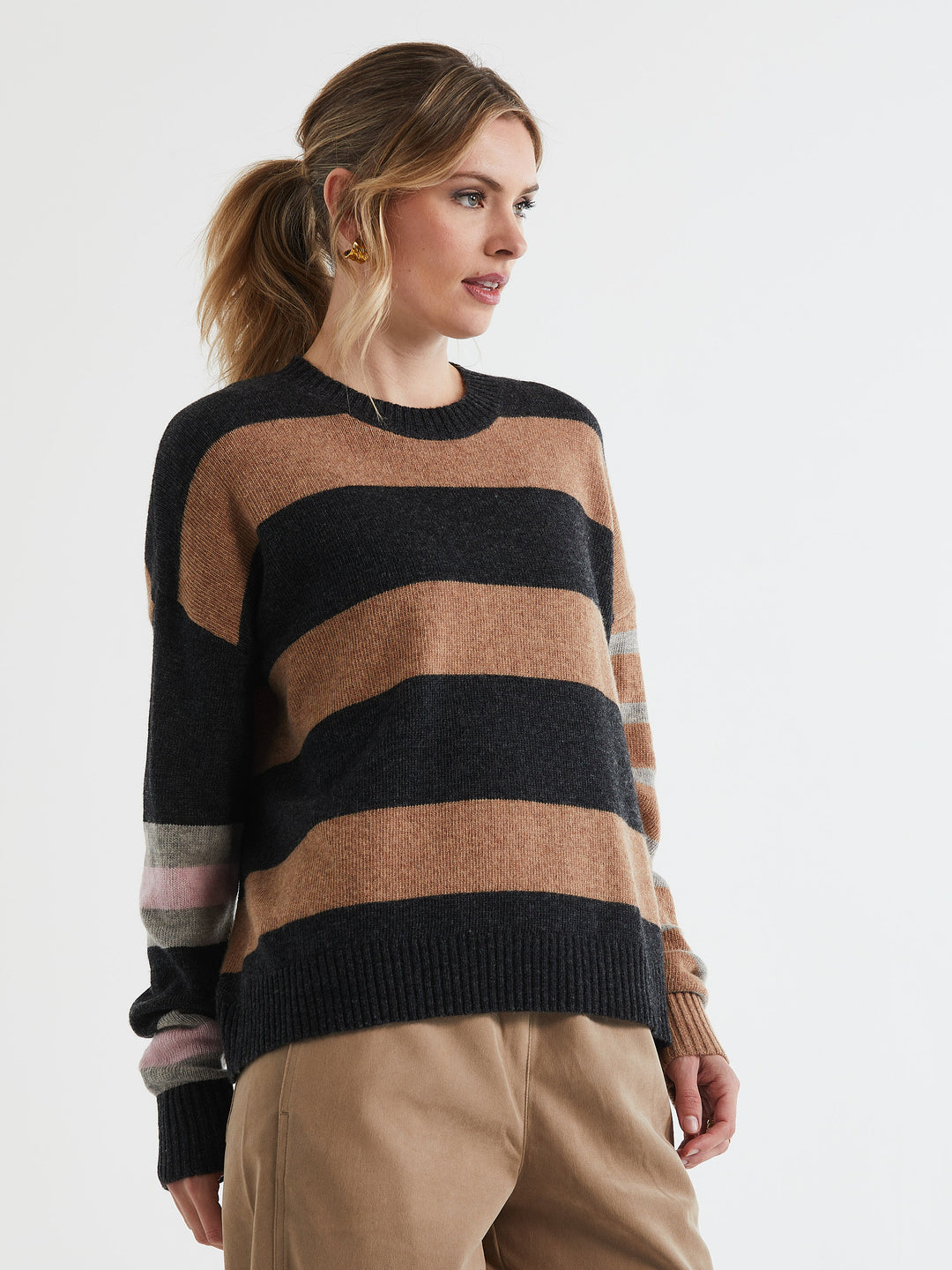 ld + co Lambswool Stripe Crew