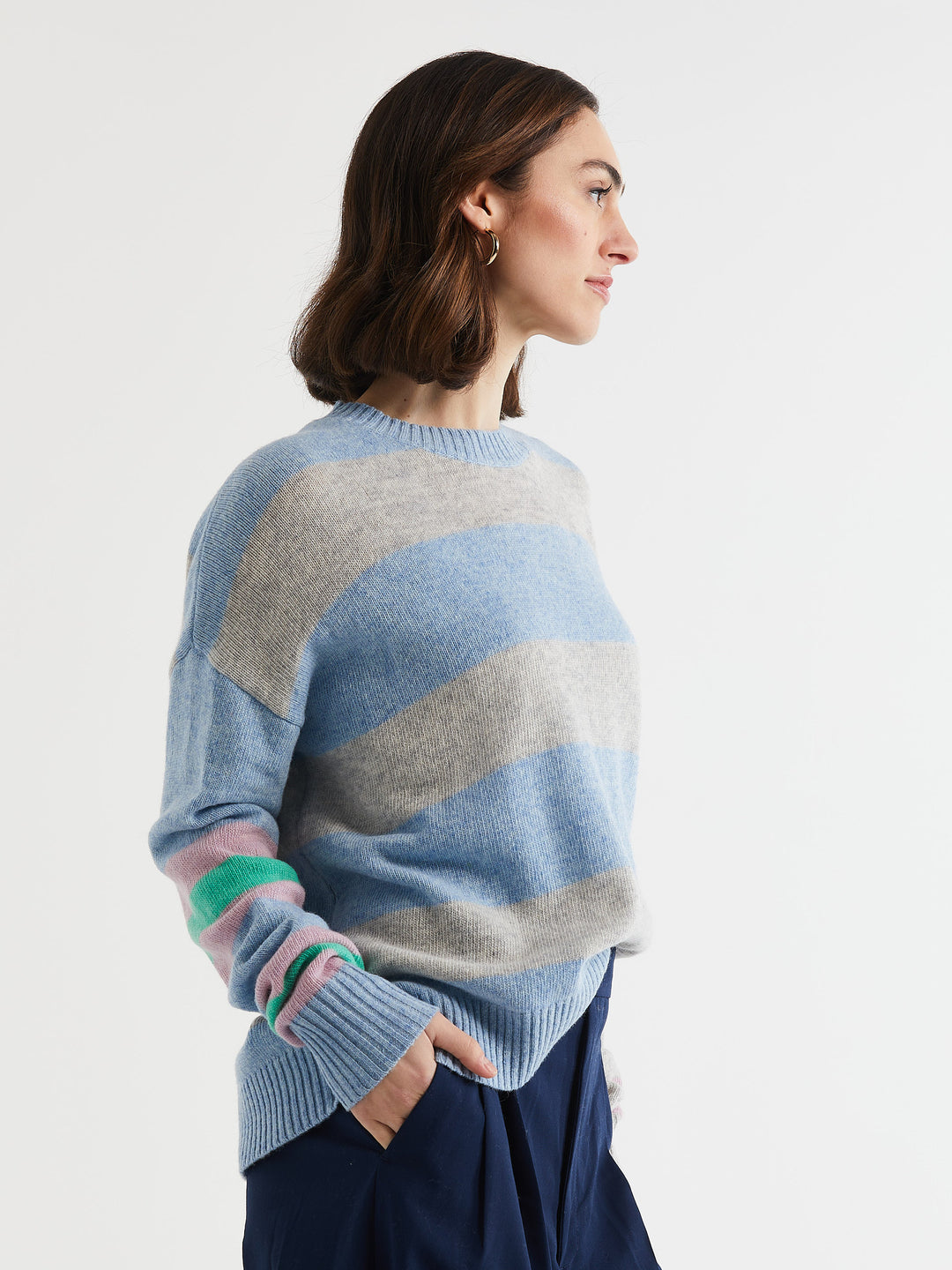 ld + co Lambswool Stripe Crew