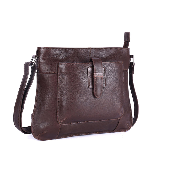 Rugged Hide Sorrel Leather Crossbody Bag
