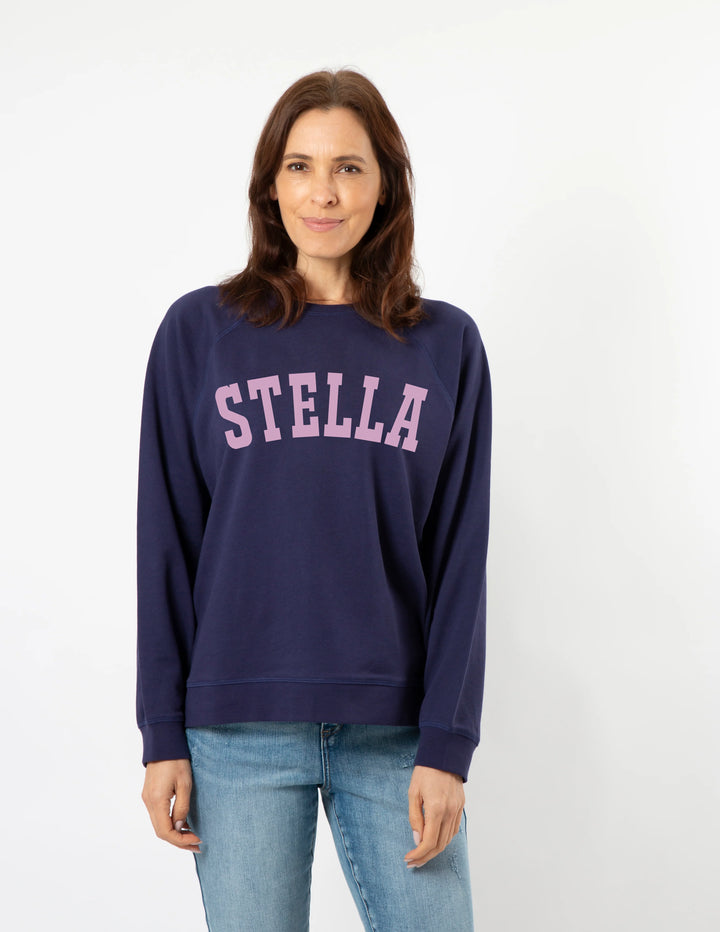 Stella + Gemma Everyday Sweater Navy with Bubblegum Logo