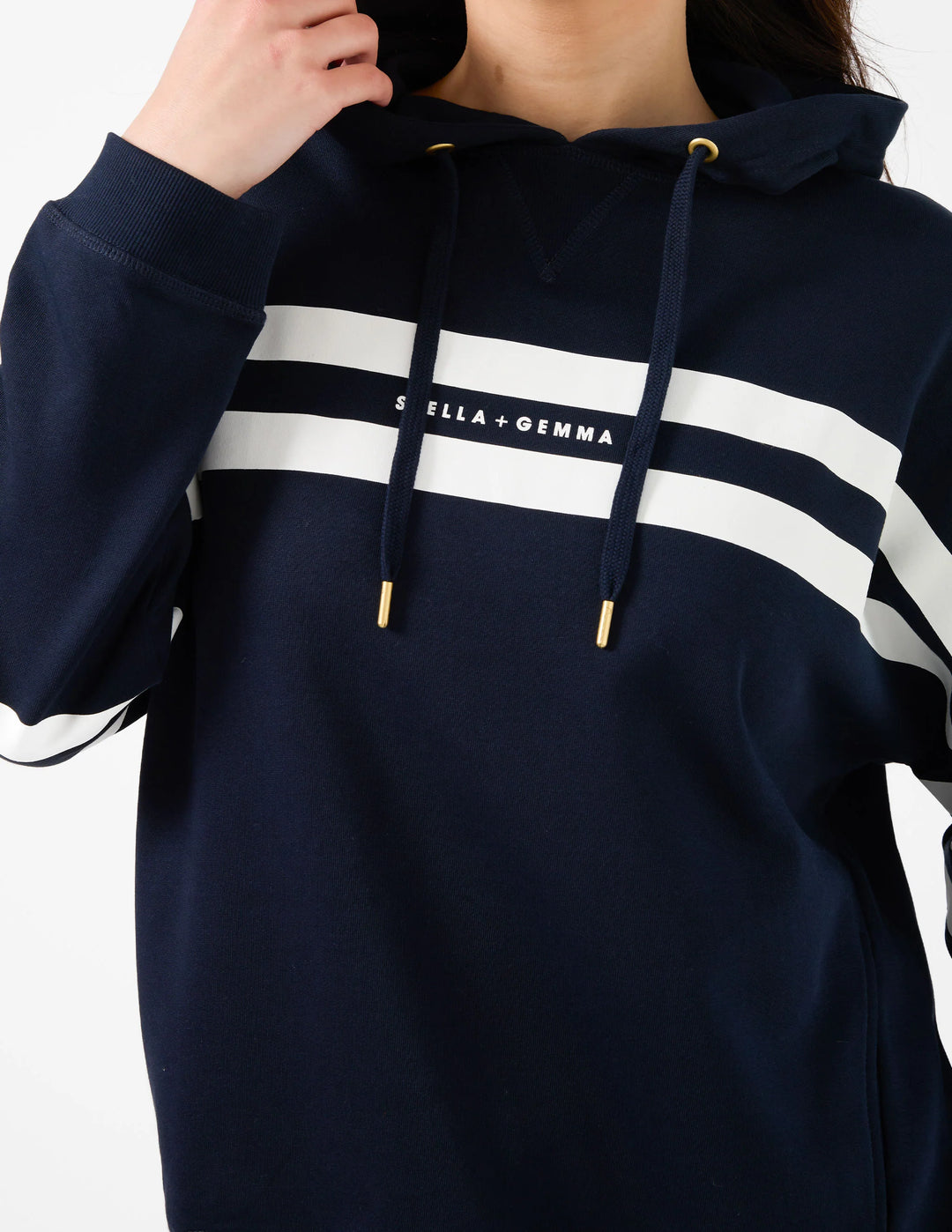Stella &amp; Gemma Newport Hoodie Navy Banner Logo