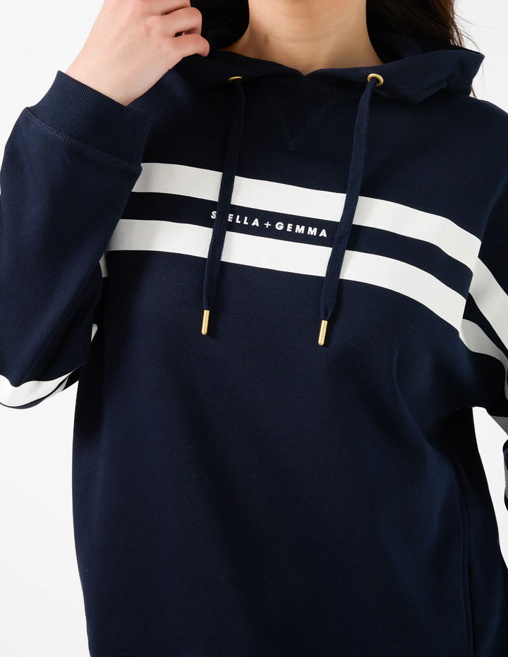 Stella &amp; Gemma Newport Hoodie Navy Banner Logo