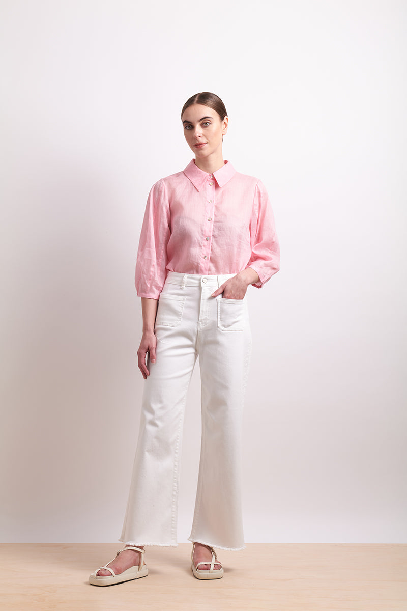 Neris Pink Tuck Shirt