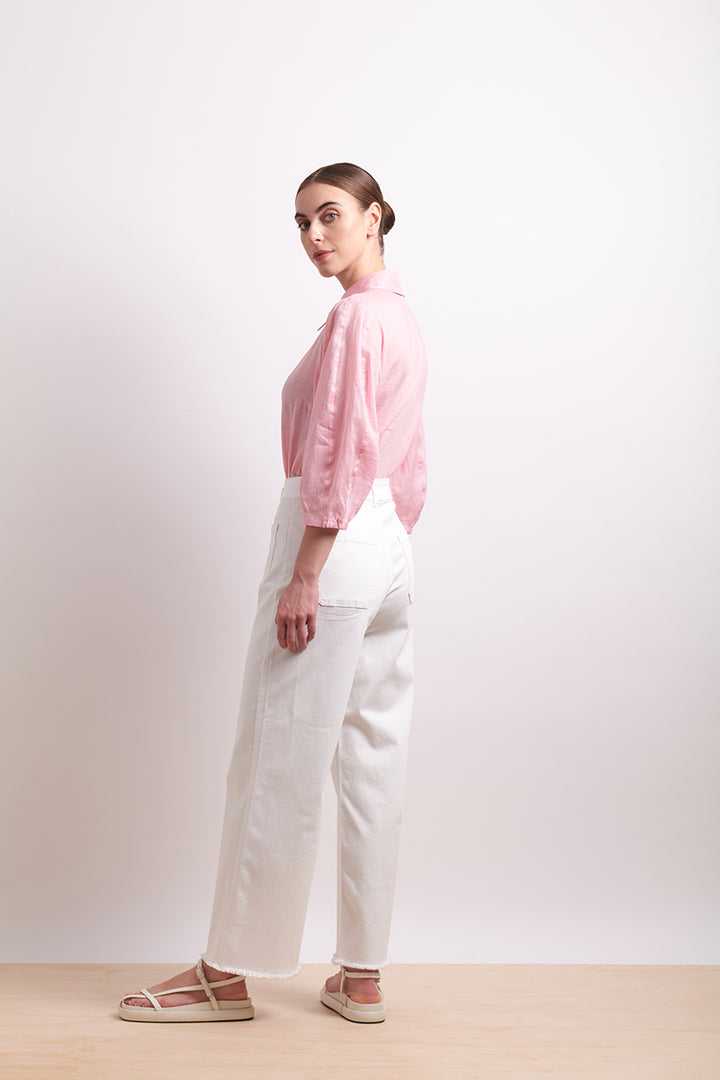Neris Pink Tuck Shirt