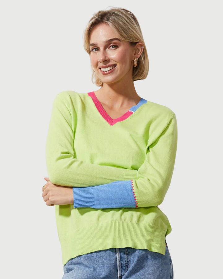 Zaket & Plover Block Trim Jumper