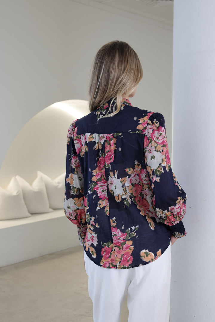 Fria Floral Button Blouse