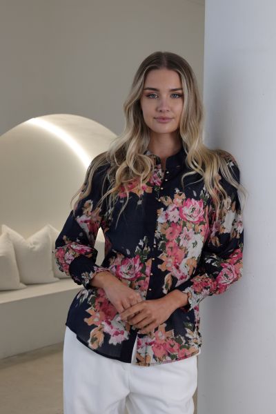 Fria Floral Button Blouse