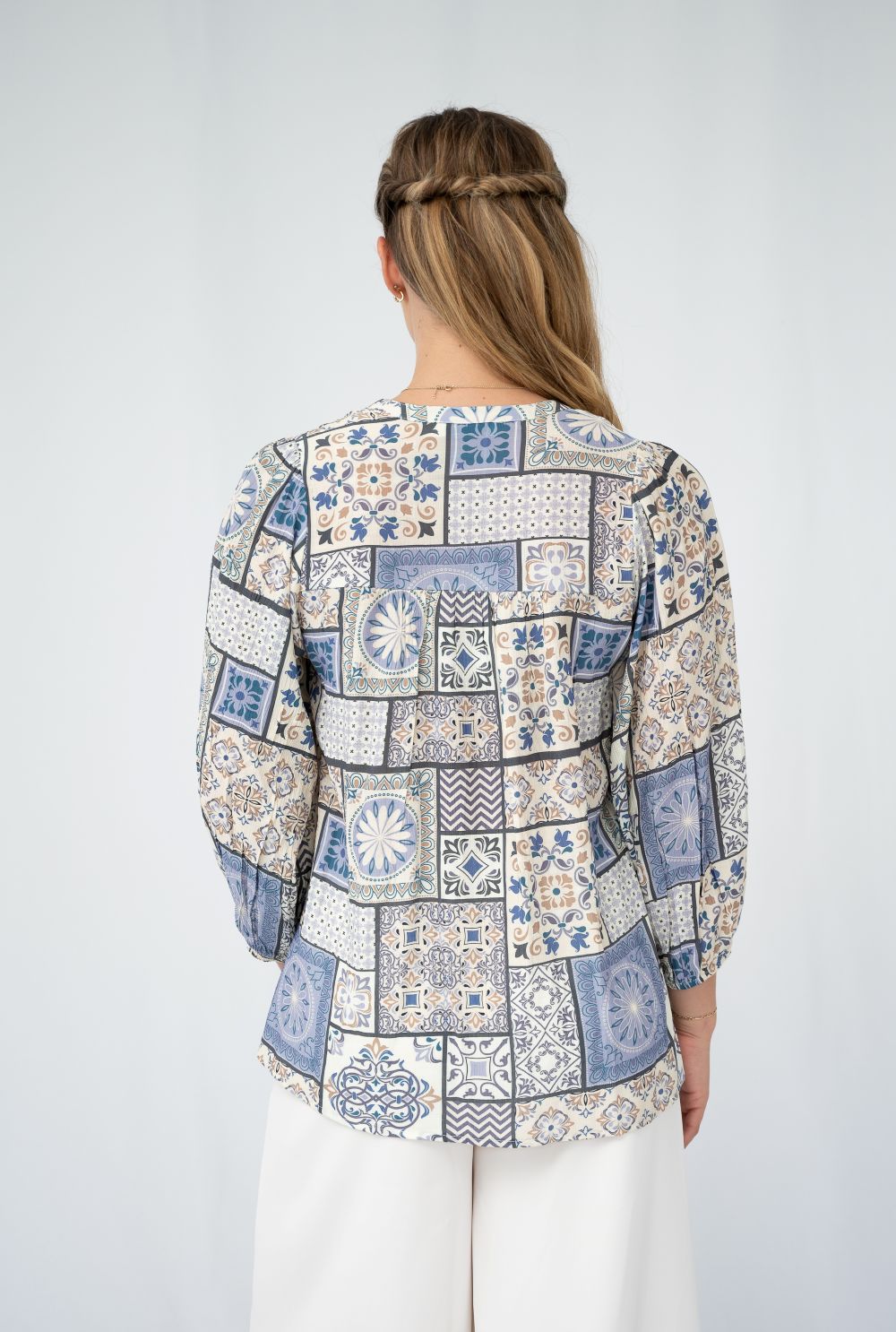 Fria Mosaic Tile Print Shirt