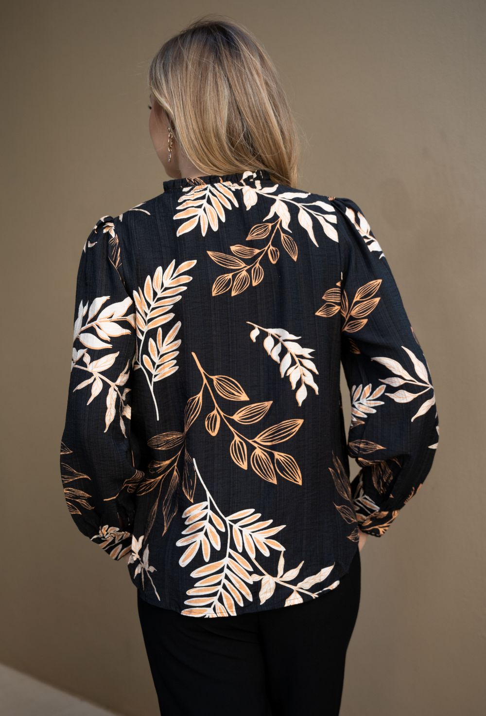 Fria Leaf Print Blouse