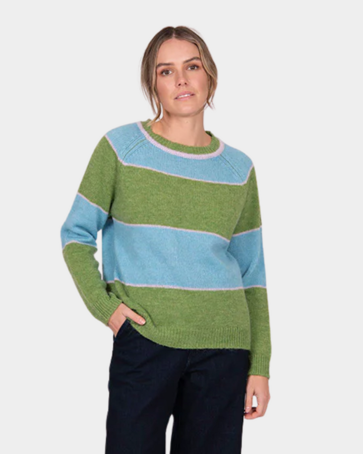 Fields Mohair Block Stripe Pullover