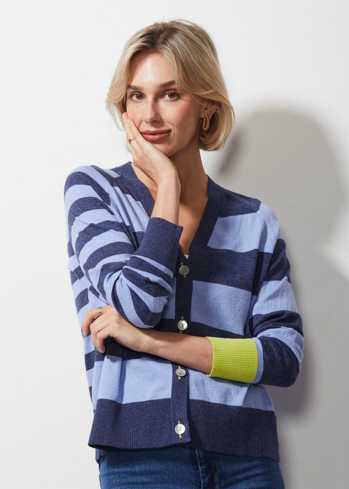 Zaket & Plover Multi Stripe Cardigan