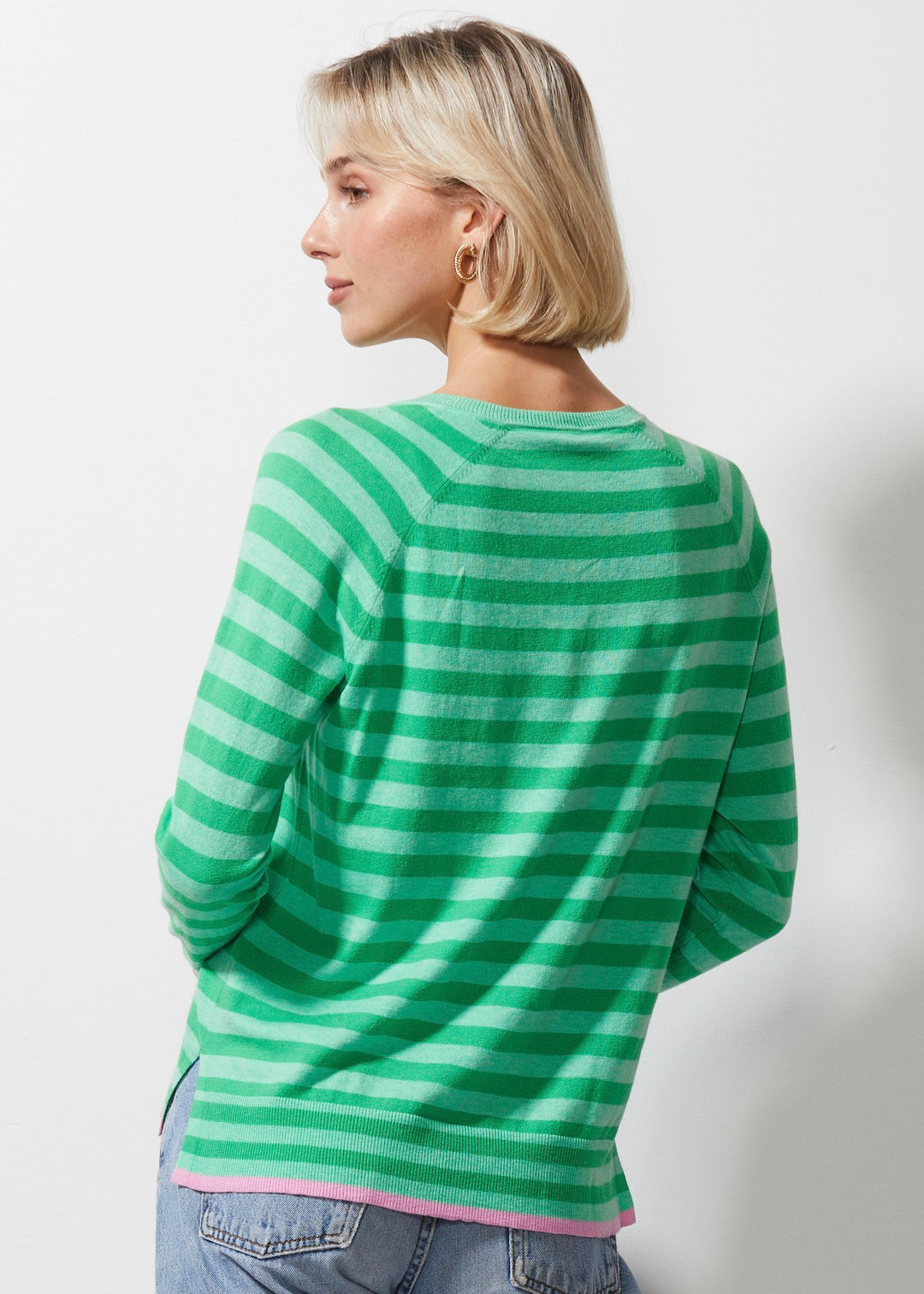 Zaket & Plover Essential Stripe V Neck