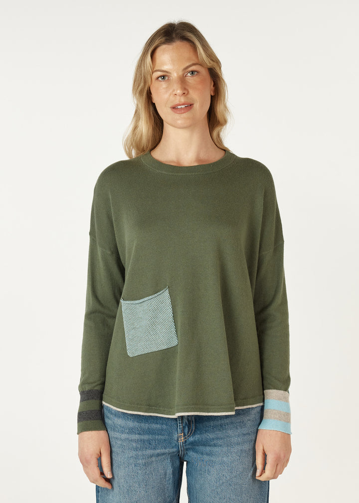 Zaket & Plover Birdseye Trim Jumper