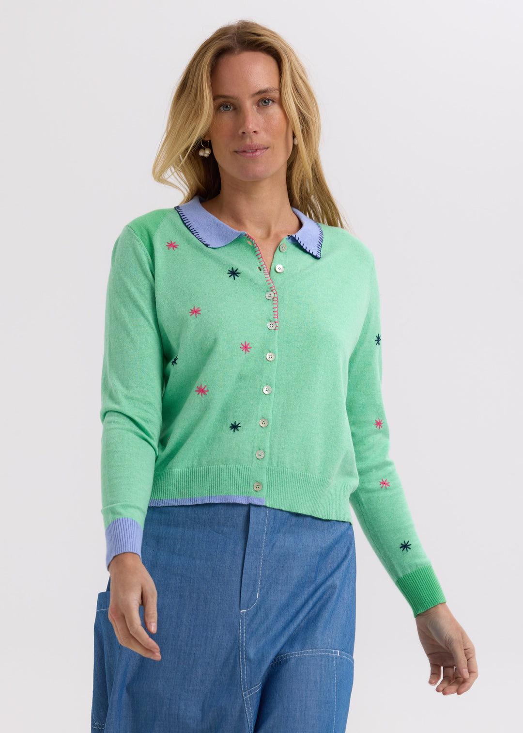 Zaket & Plover Blossoms Hand Work Cardi