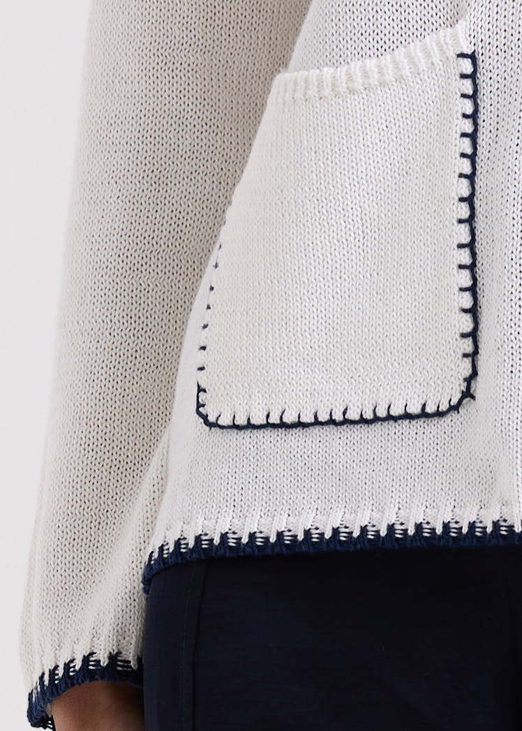 Zaket & Plover Hand Work Trim A Line Jumper