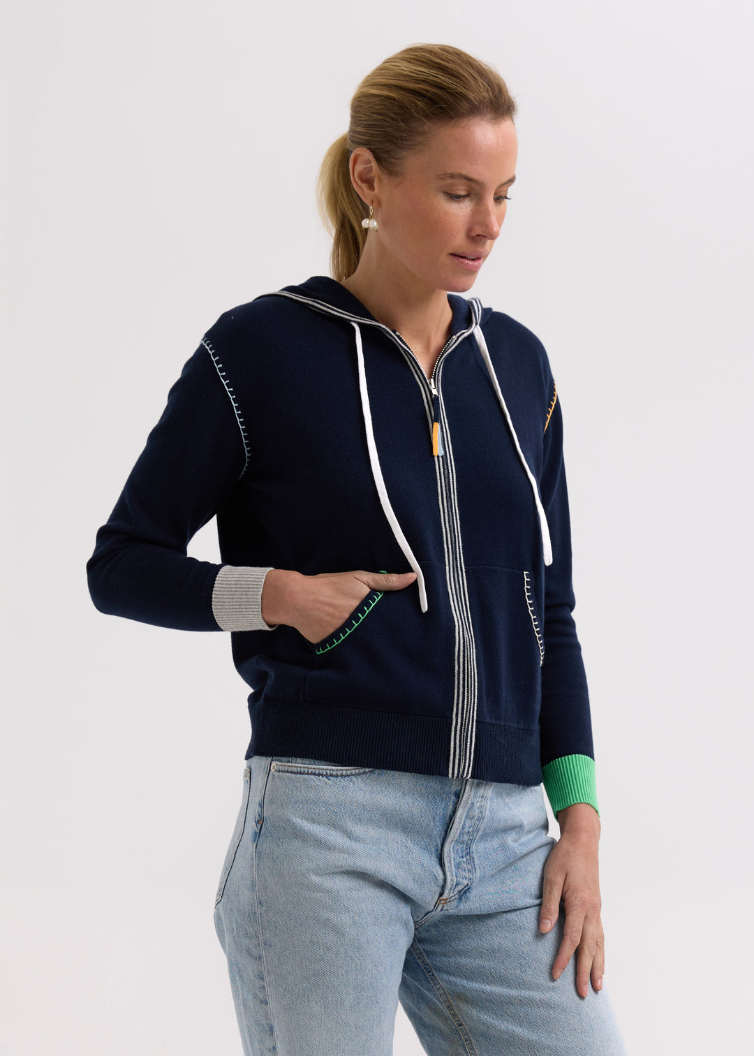 Zaket & Plover Heart Embroidery Hoodie