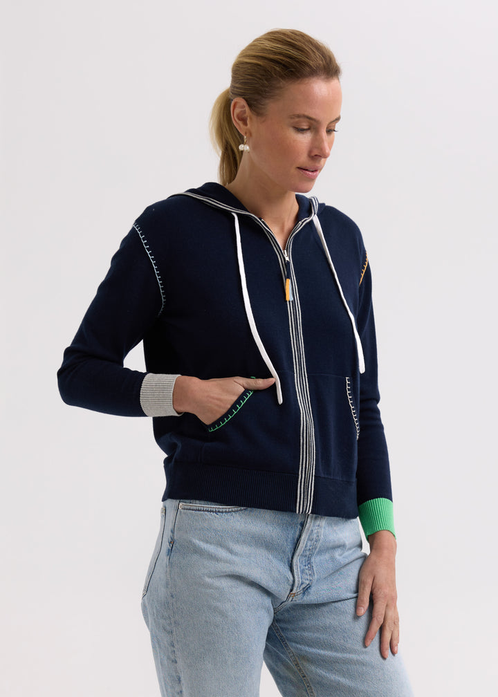 Zaket & Plover Heart Embroidery Hoodie