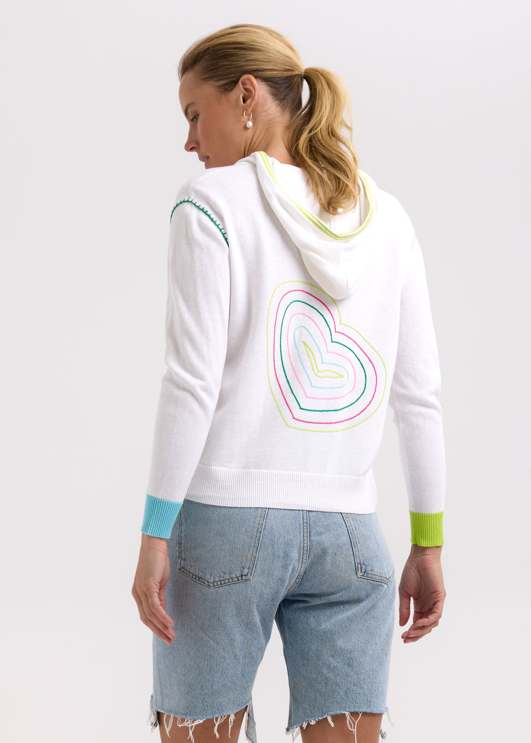 Zaket & Plover Heart Embroidery Hoodie